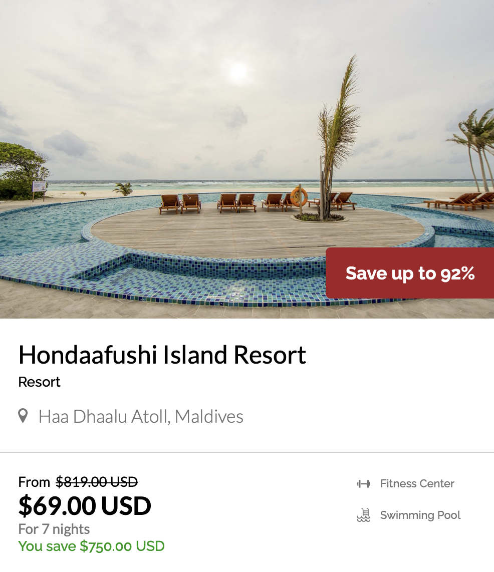 Hondaafushi Island Resort, Haa Dhaalu Atoll, Maldives