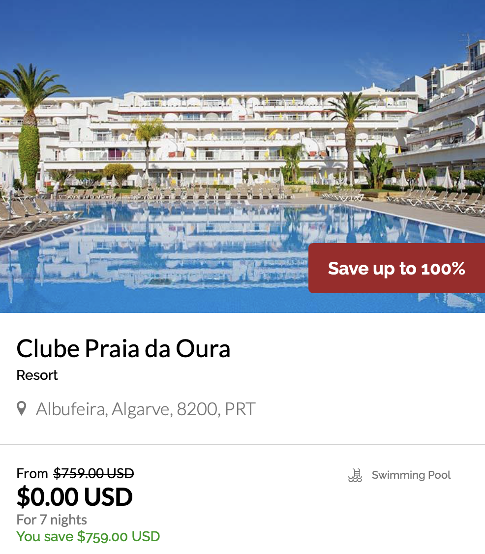 Clube Praia da Oura, Albufeira, Algarve, Portugal